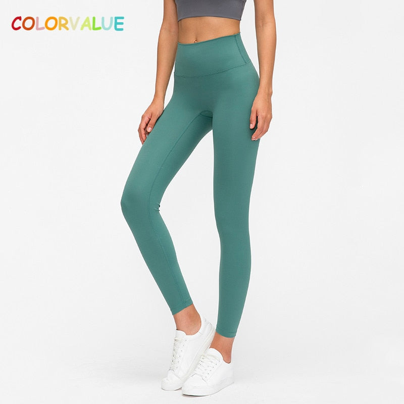 Colorvalue Classical 3.0 Version Soft Naked-feel Workout Gym Yoga Tights Women Squatproof High Waist Fitness Sport Leggings XS-L