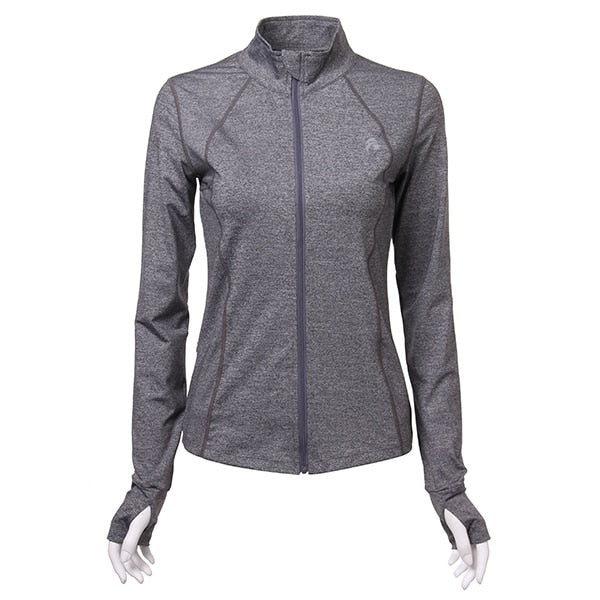 Andzhelika Women Running Jacket Quick Drying Zip Up Sweatshirts Fitness Tracksuits Training Outdoor Long Sleeve Camping Outerwea