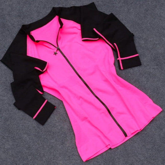BESGO Spring Autumn Women Sports Jacket Fitness Long Sleeve Zipper Jacket Silm Coat Thumbhole Women Yoga Jacket Running shirts