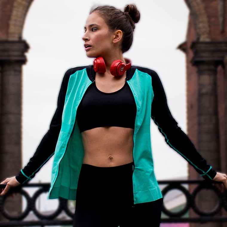 BESGO Spring Autumn Women Sports Jacket Fitness Long Sleeve Zipper Jacket Silm Coat Thumbhole Women Yoga Jacket Running shirts