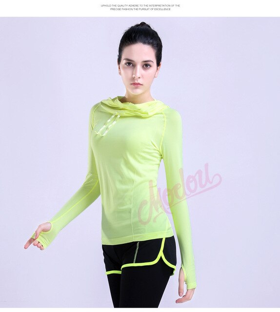UMLIFE Yoga Hooded Jacket Women Sports Outdoor Long-sleeve Hoodies Shirt Fitness Yoga Coat Lady Slim Breathable Running Clothes
