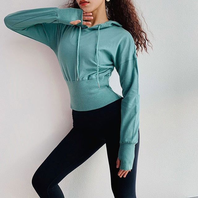 Heal Orange Running Jacket Hoodie Women Sportswear Sport Jacket Women Long Sleeve Sweater Female Yoga Running Fitness Jacket